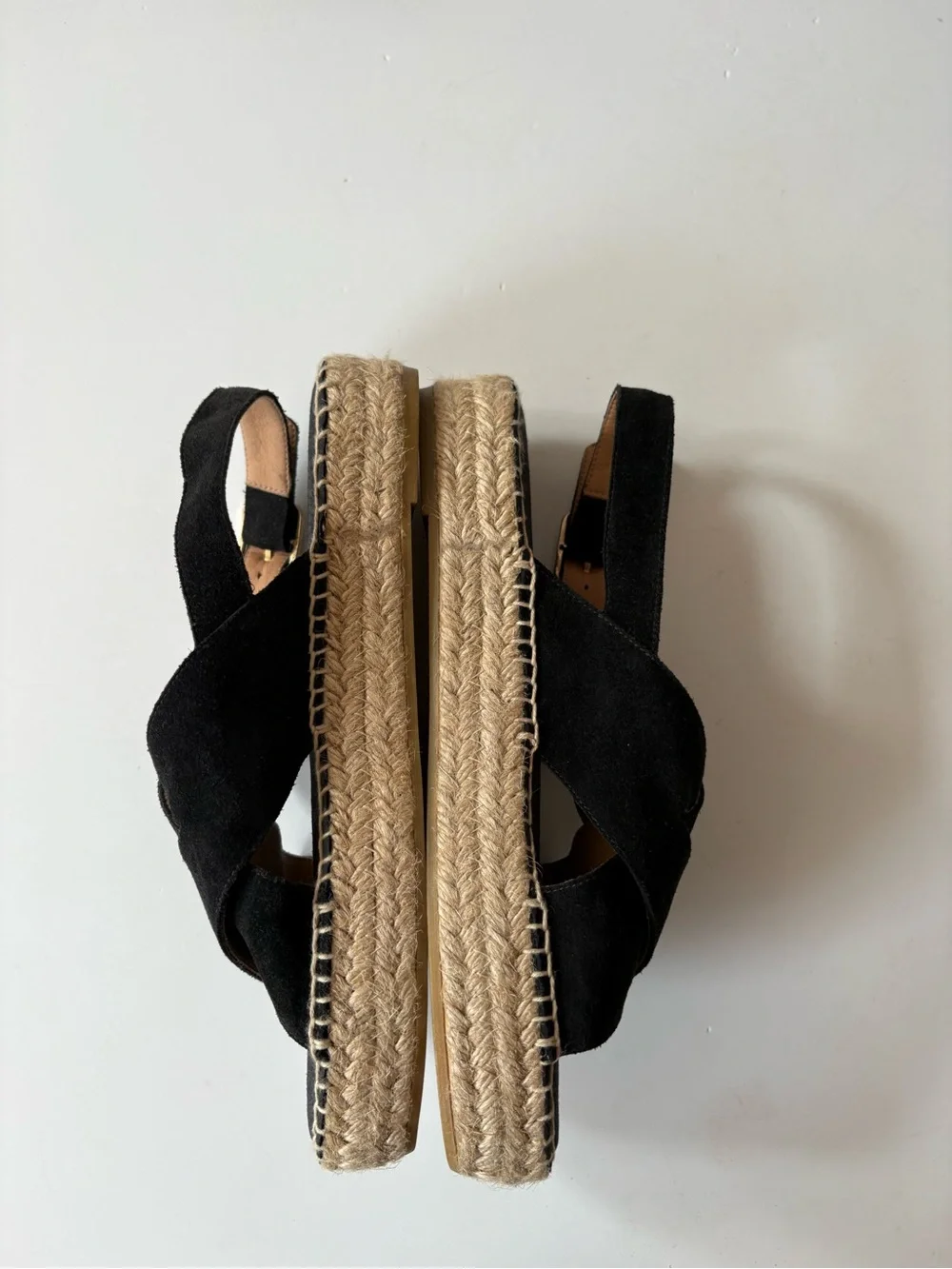 Paseart || Suede Espadrille Sandals Made in Spain Black 40